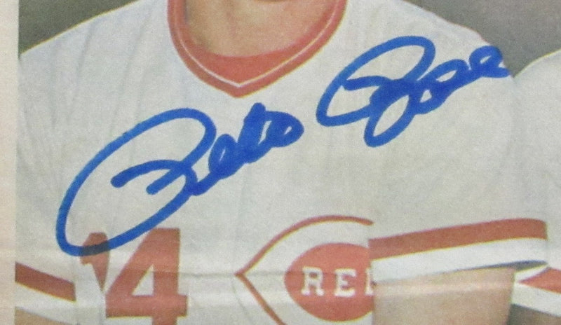Pete Rose Autographed 1973 Sporting News Full Newspaper Reds JSA 182573