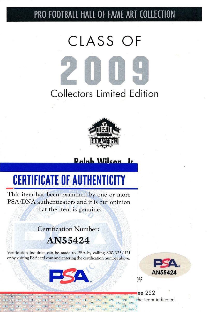 Ralph Wilson Jr Bills Signed 09 GLAC/Goal Line Art card PSA/DNA