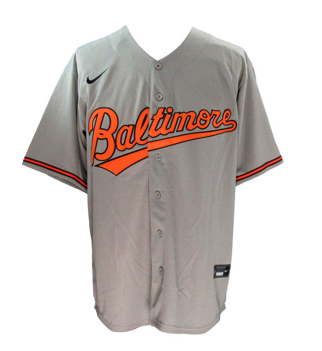 Gunnar Henderson Autographed Nike XL Grey Baseball Jersey Orioles Beckett 187260
