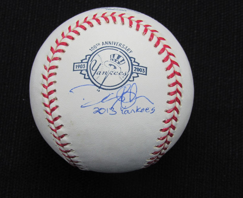 David Adams Signed/Auto Yankees 100th OML Baseball STEINER 187139