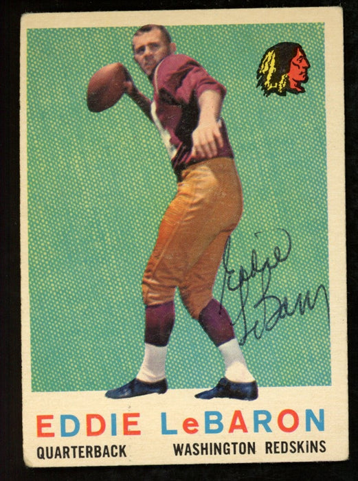 1959 TOPPS Football Card #150 Signed/Auto Eddie LeBaron Washington Redskins