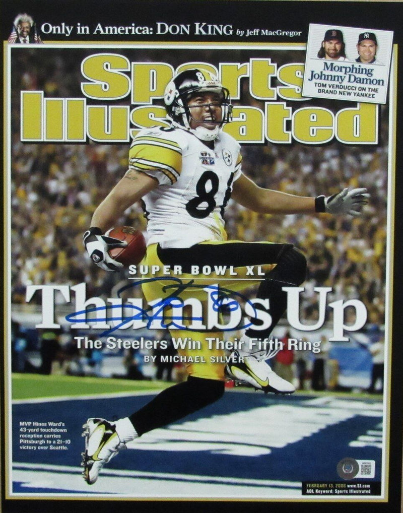 Hines Ward Autographed 11x14 Sports Illustrated Photo Steelers Beckett 180984
