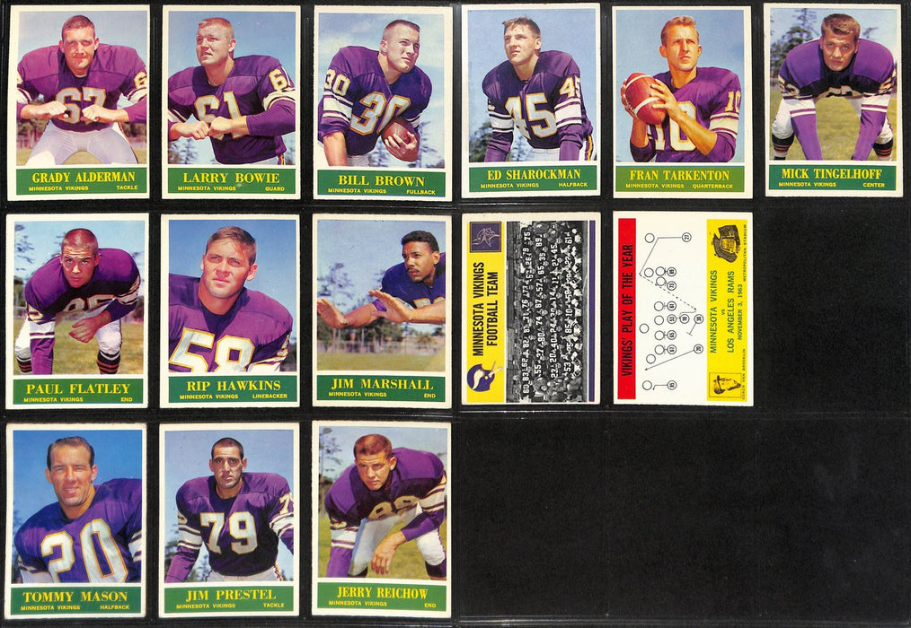 1964 Philadelphia Football Vikings Complete Team Set (14/14) Cards 189254