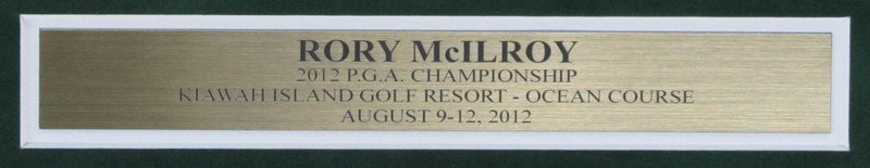 Rory McIlory Signed/Auto 2012 PGA Championship Pin Flag Framed UDA 189341