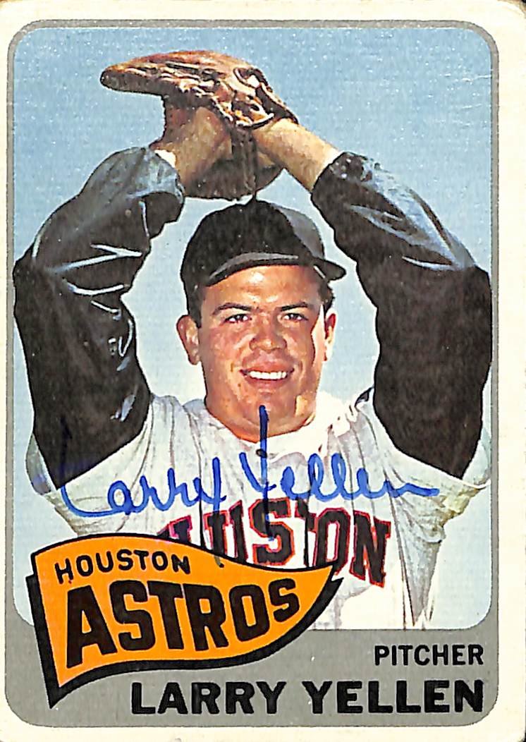 Larry Yellen Houston Astros d.2023 Signed/Auto 1965 TOPPS Card #292 189511