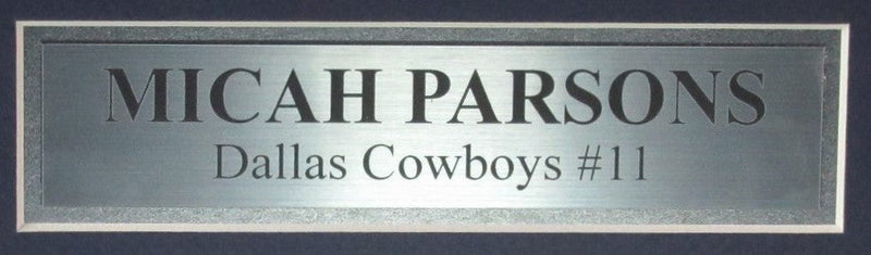 Micah Parsons Signed/Auto Dallas Cowboys Football Jersey Framed Fanatics 190101