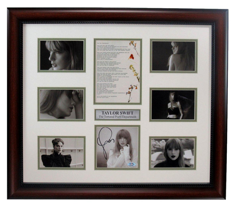Taylor Swift Signed "Tortured Poets Department" Photo Collage Framed PSA 190512