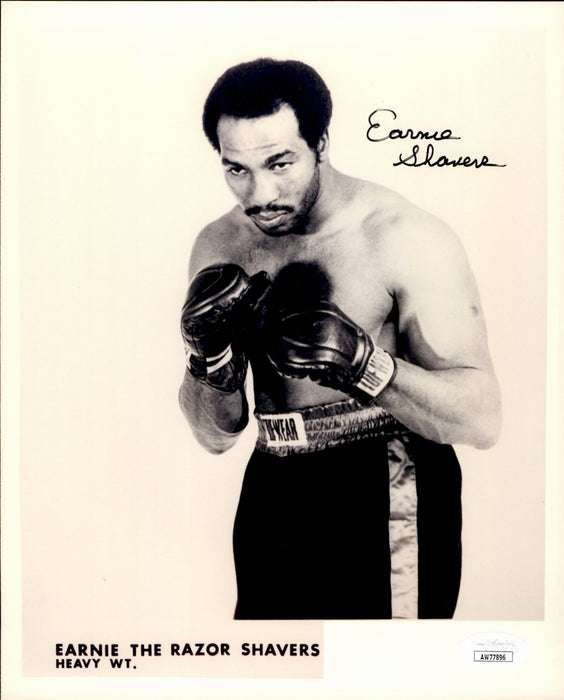 Ernie Shavers Signed/Autographed 8x10 B/W Boxing Photo JSA 191048