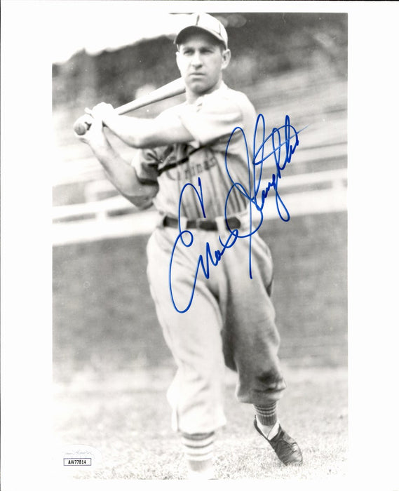 Enos Slaughter HOF Signed/Auto 8x10 Photo St. Louis Cardinals JSA 191124