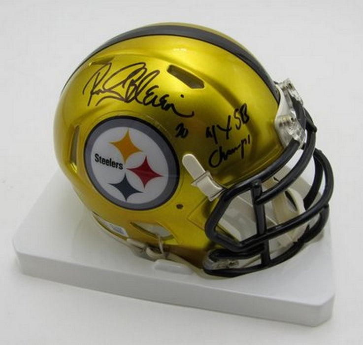 Rocky Bleier HOF Signed/Inscr Flash Mini Helmet Steelers Becket Witness 191563