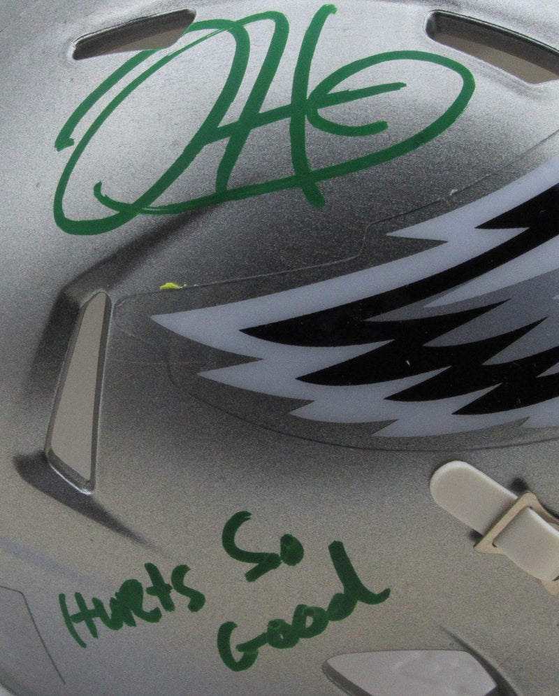 Jalen Hurts Autographed/Inscribed Mini Flash Football Helmet Eagles JSA 170481