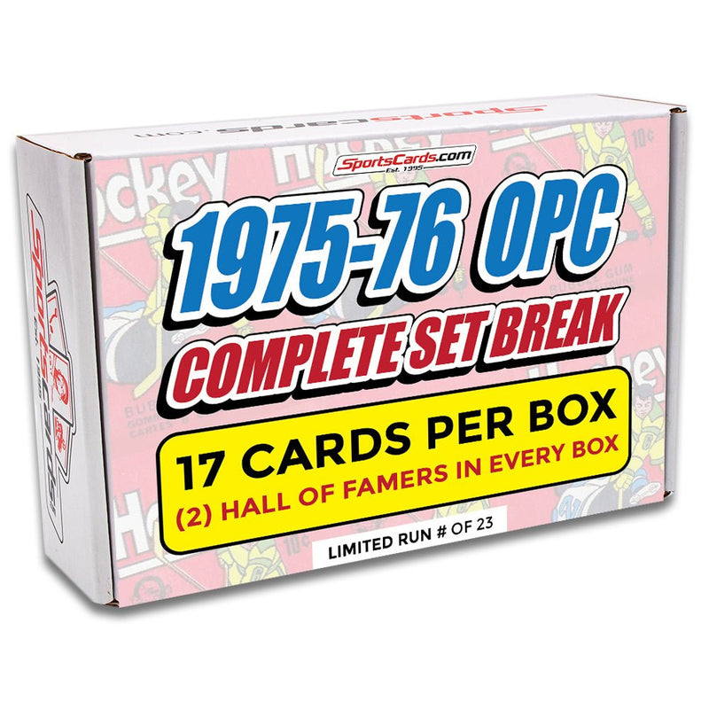 1975-76 O-PEE-CHEE HOCKEY COMPLETE SET BREAK - 17 CARDS PER BOX! 2 HOFERS PER BOX!