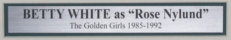 Betty White "Golden Girls" Signed/Inscr 3x5 Index Card w/Photo Framed PSA 191934