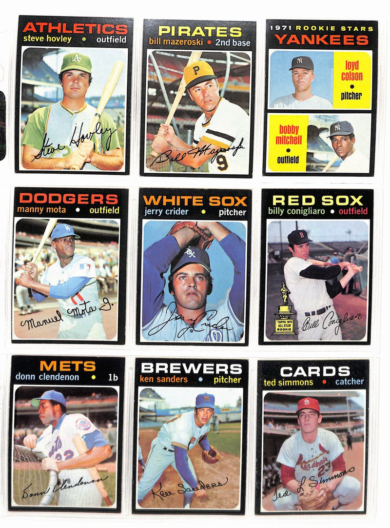 1971 Topps Baseball Card Complete Set (1-752) Clemente Aaron Ryan Bench 189640