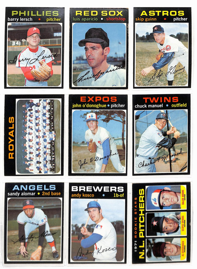 1971 Topps Baseball Card Complete Set (1-752) Clemente Aaron Ryan Bench 189640
