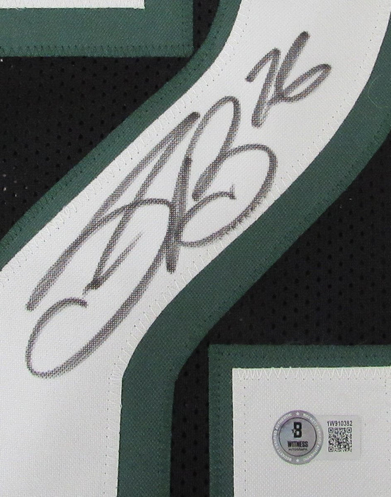 Saquon Barkley Signed/Auto Eagles Black Custom Football Jersey Beckett 190943