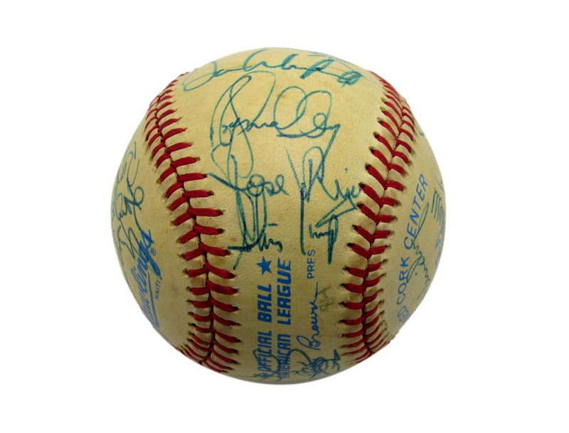 1984 Yankees OAL Team Signed Baseball (24) Mattingly (Rookie) Berra HOF 192208