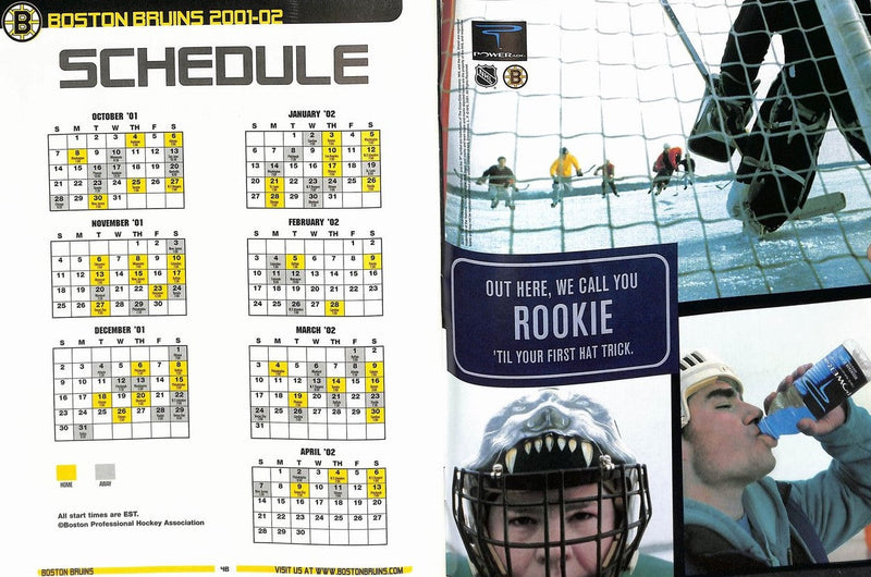 October 4, 2001 Ray Bourque Retirement Night Commemorative Program 179648