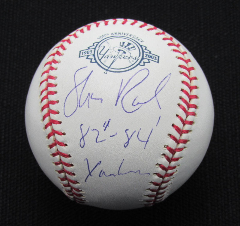 Shane Rawley Signed/Auto Yankees 100th OML Baseball JSA Inscr  186717