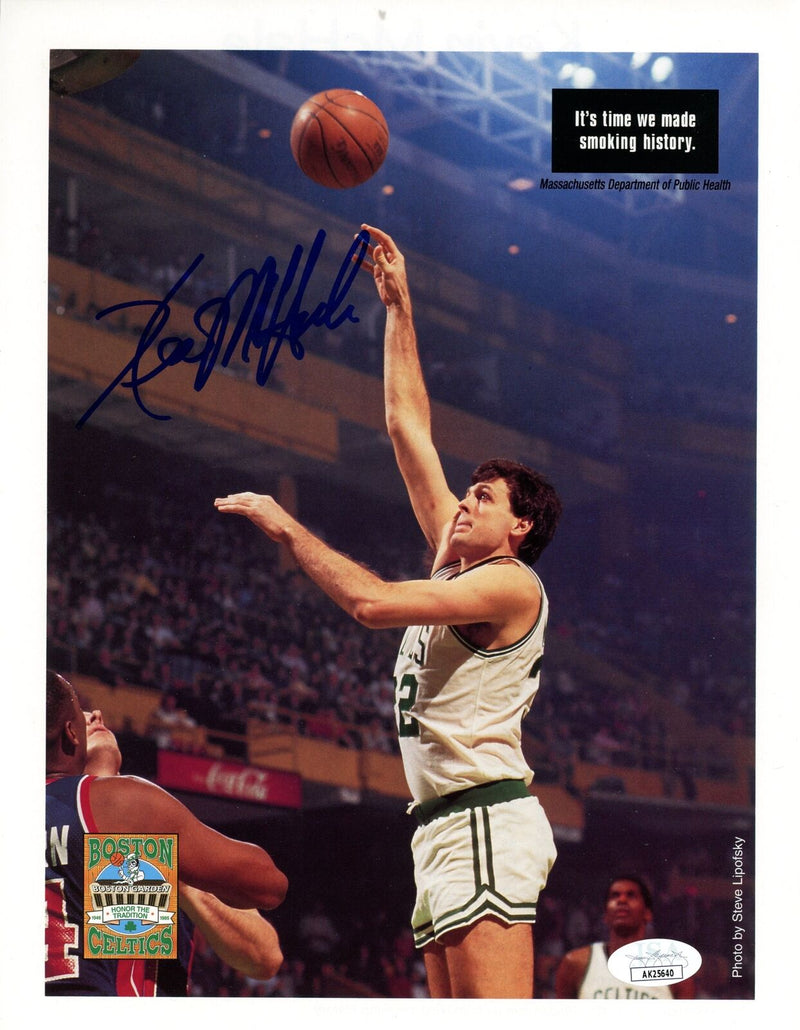 Kevin NcHale HOF Autographed 8x10 Photo with Stats Boston Celtics JSA 181411