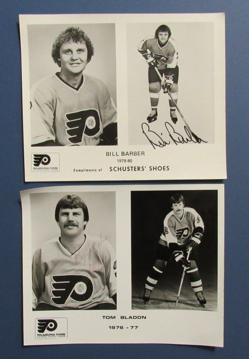 Lot of (4) Autographed Bill Barber Eric Lindros  Flyers 8x10 Photos