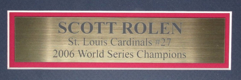 Scott Rolen HOF Cardinals Signed/Auto White Jersey Framed Beckett 189804