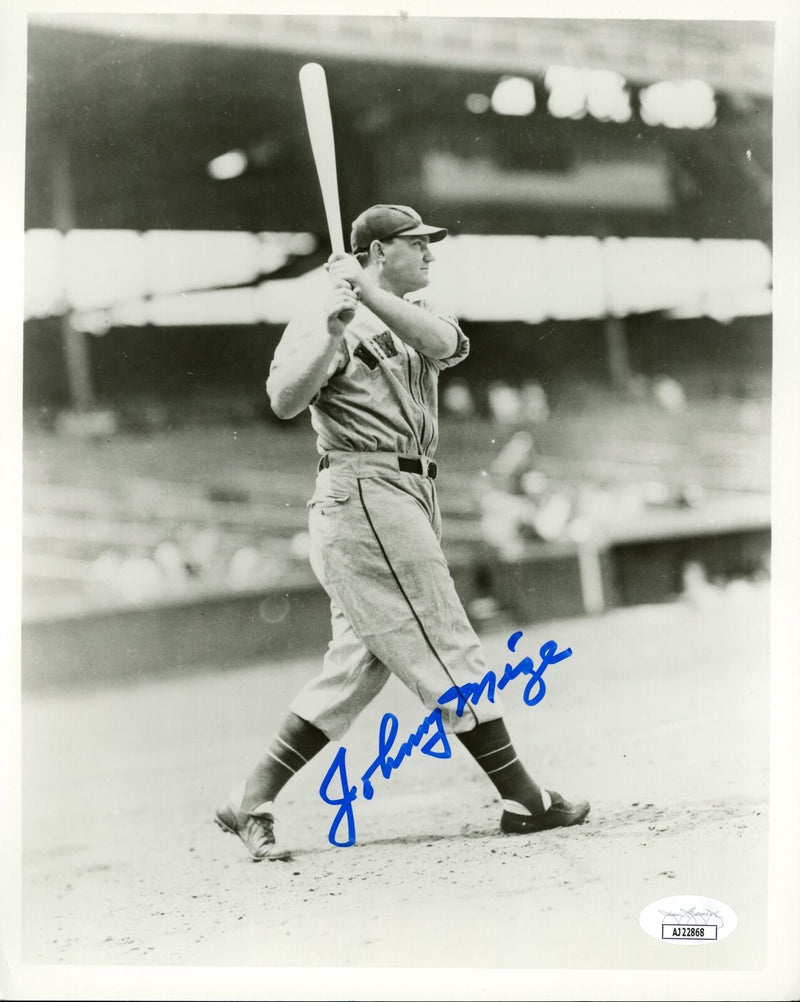 Johnny Mize HOF Autographed 8x10 Photo New York Giants JSA 177879