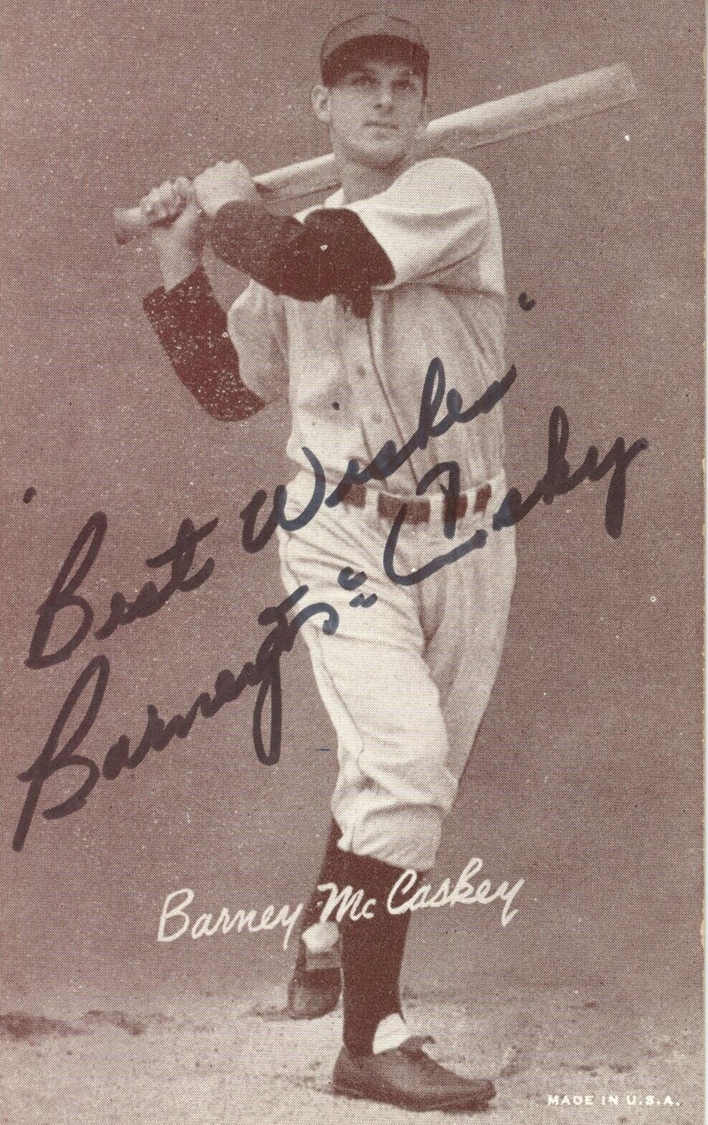 Barney McCoskey Athletics Signed/Autographed 1947-1966 Exhibit Postcard 166964
