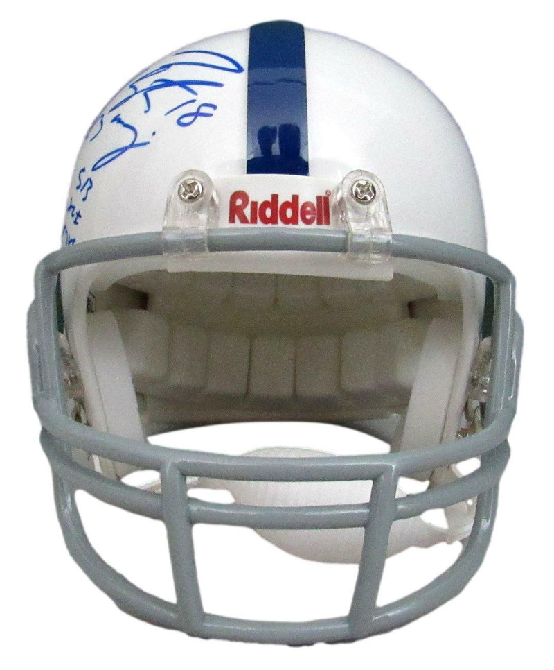 Peyton Manning HOF Signed/Inscr "SB XLI MVP" Colts Mini Helmet PSA/DNA 159615
