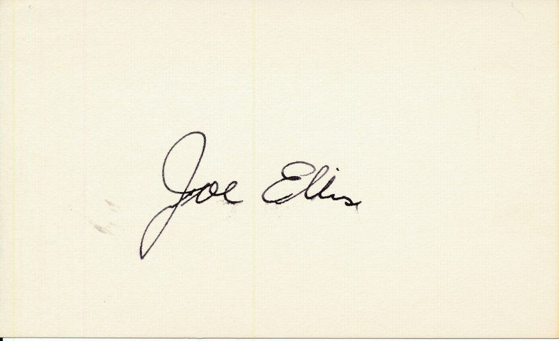 Joe Ellis Univ. of SF/Golden State Warriors Signed/Autographed Index Card 150981
