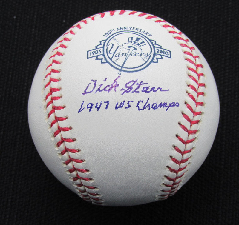 Dick Starr Signed/Auto Yankees 100th OML Baseball JSA Inscr 186691