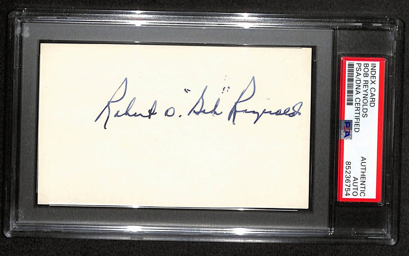 Bob "Horse" Reynolds CFB HOF Signed/Auto 3x5 Index Card Stanford PSA/DNA 189018