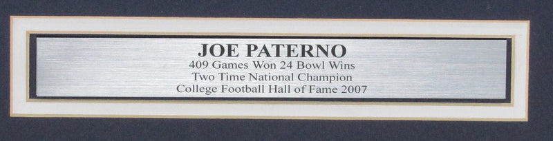 Joe Paterno Autographed Penn State 16x20 Photo Framed PSA/DNA 192695