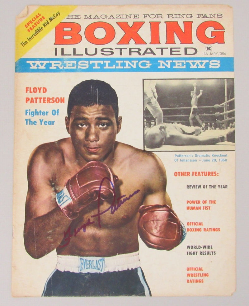 Floyd Patterson Signed/Auto Jan 1961 Boxing Illustrated Cover JSA 193148