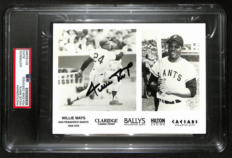Willie Mays HOF Signed/Autographed 5x7 Promo Photo Giants PSA/DNA 193631