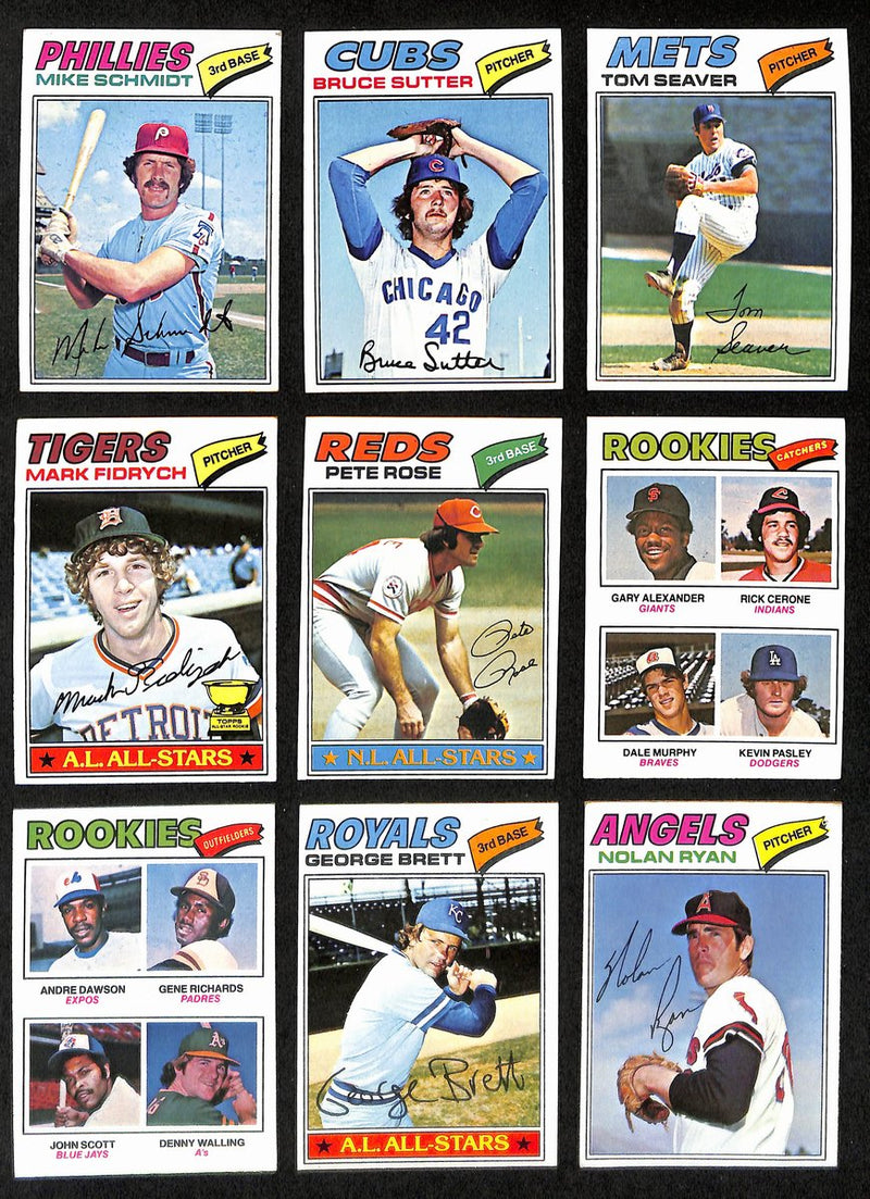 1977 Topps Baseball Complete Set (1-660) Ryan Dale Murphy RC Dawson RC 193609