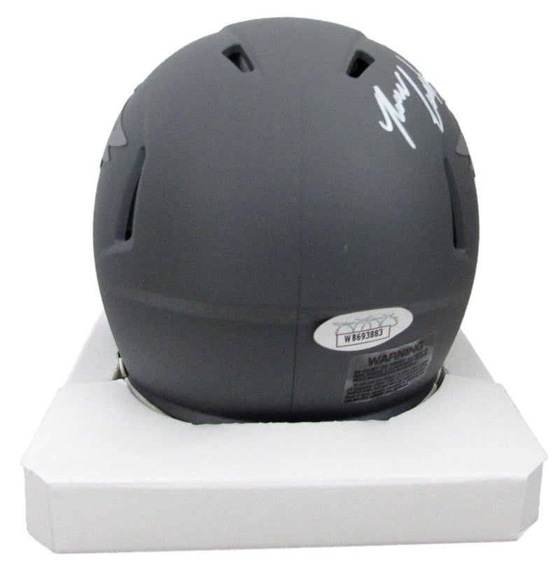 Nolan Smith Signed/Auto Slate Mini Football Helmet Eagles JSA 193468