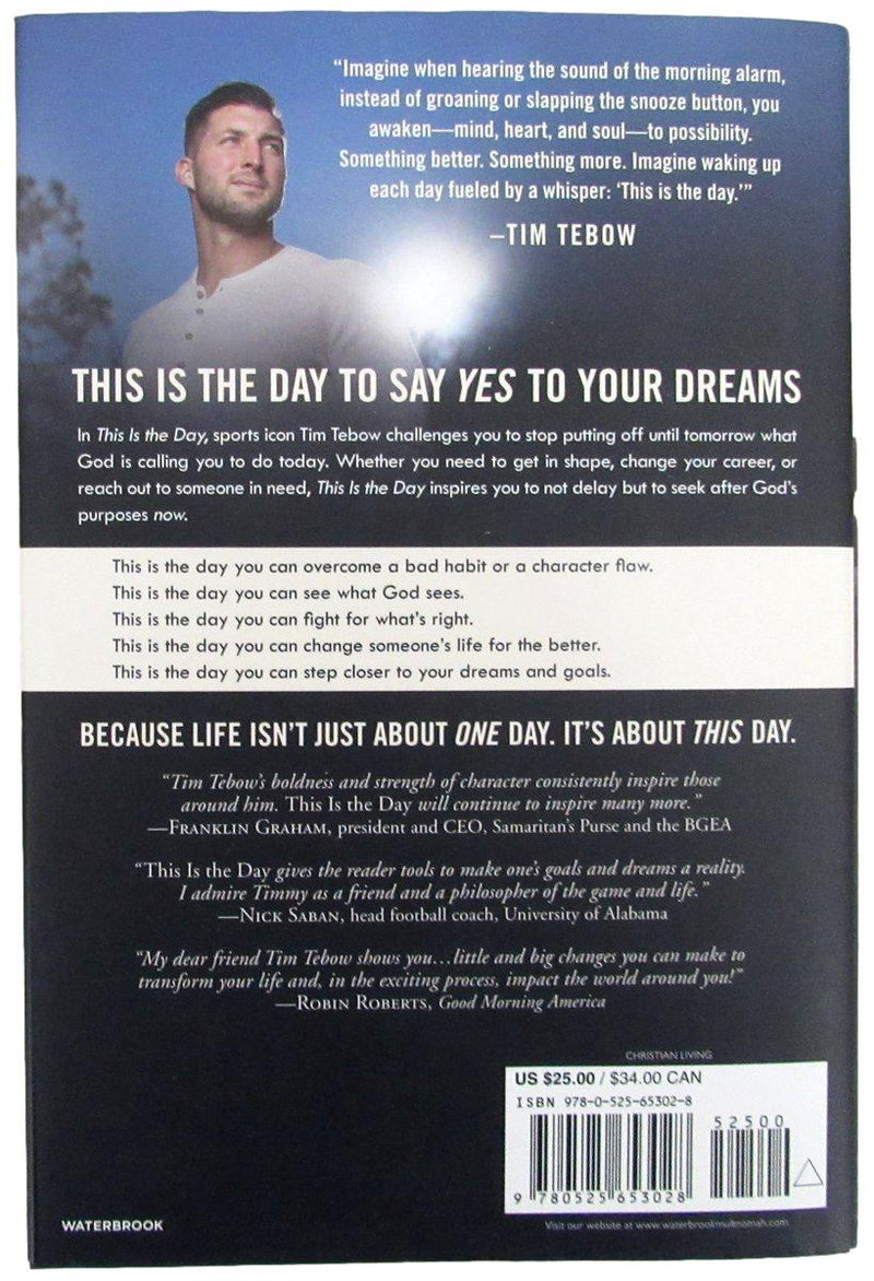 Tim Tebow Signed/Autographed "This is the Day" Book Denver Broncos JSA 193641