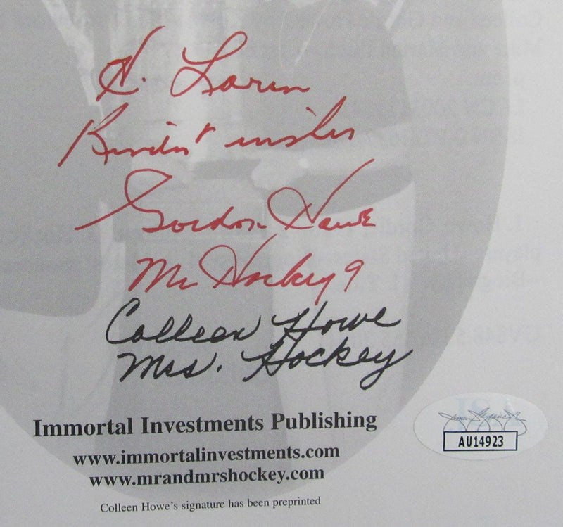 Gordie & Coleen Howe Signed/Autographed "Mr. & Mrs. Hockey" Book JSA 193642