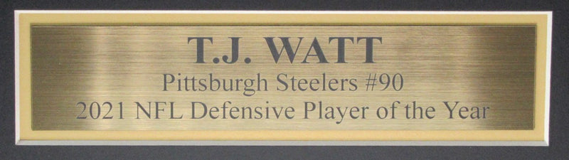 T.J. Watt Autographed White Football Jersey Steelers Framed Beckett 193626