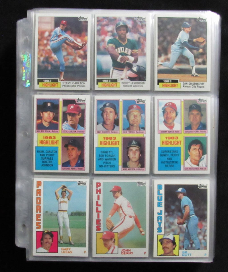 1984 Topps Complete Baseball Set (792) Ryan Mattingly Strawberry 193612
