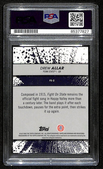 Drew Allar Penn State Signed 2022 Bowman U Chrome RC Card #FS-2 PSA/DNA 193573