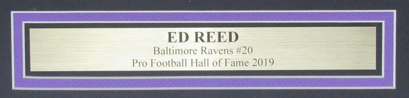 Ed Reed HOF Autographed 16x20 Photo Baltimore Ravens Framed Beckett 193525