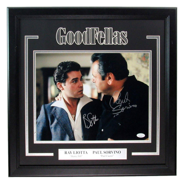 Ray Liotta/Paul Sorvino Dual-Signed "Goodfellas" 11x14 Photo Framed JSA  193529