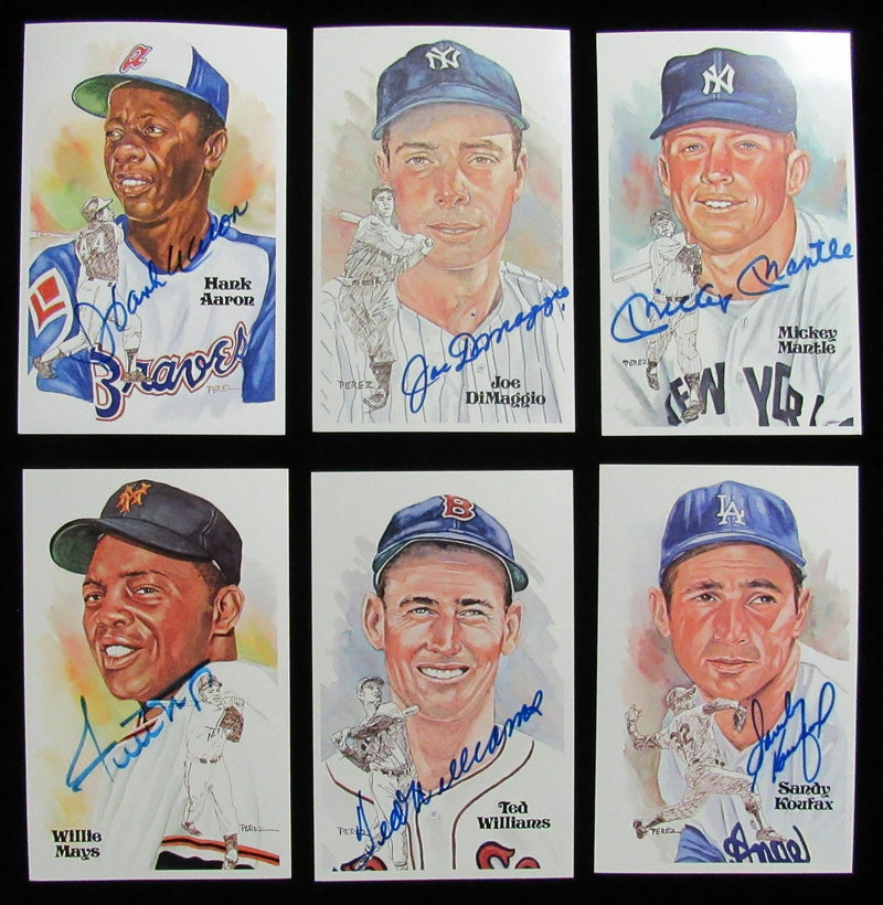 Perez Steele HOF Postcard Complete Set in Binder w/ (65) Signed Mantle +   193910