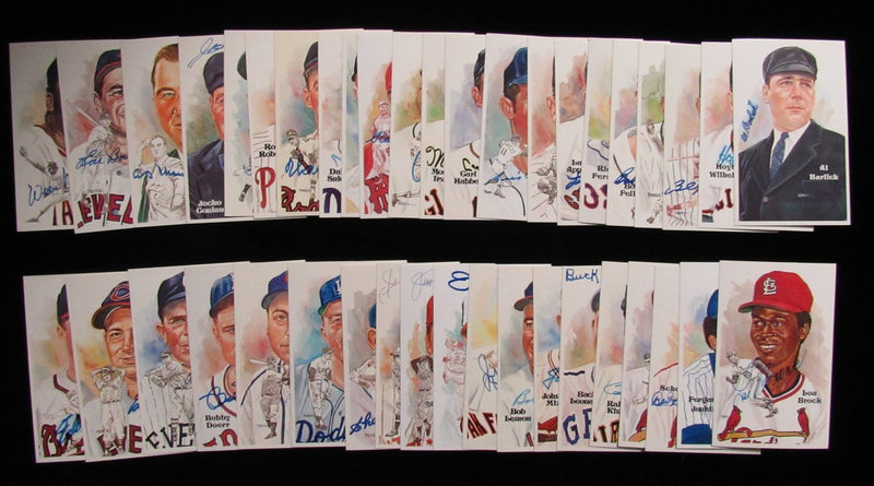 Perez Steele HOF Postcard Complete Set in Binder w/ (65) Signed Mantle +   193910