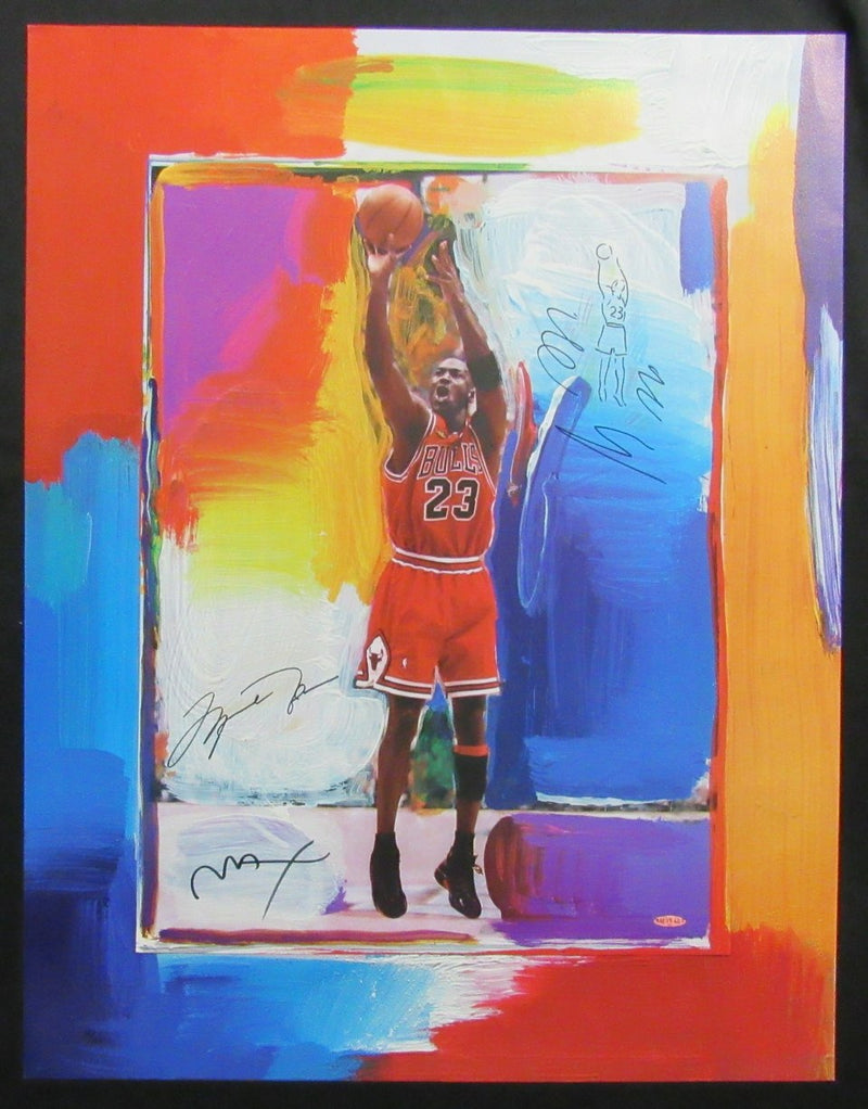 Michael Jordan Autographed Peter Max Lithograph "Last Shot" w/Remarque UDA