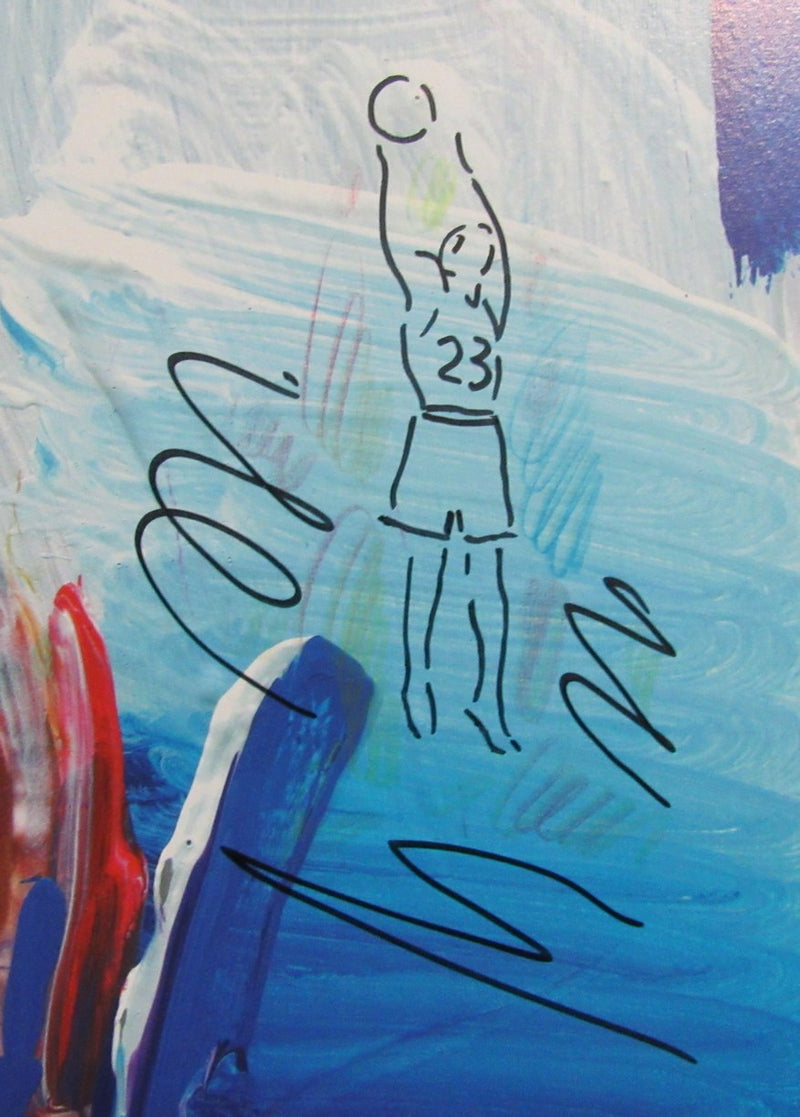 Michael Jordan Autographed Peter Max Lithograph "Last Shot" w/Remarque UDA