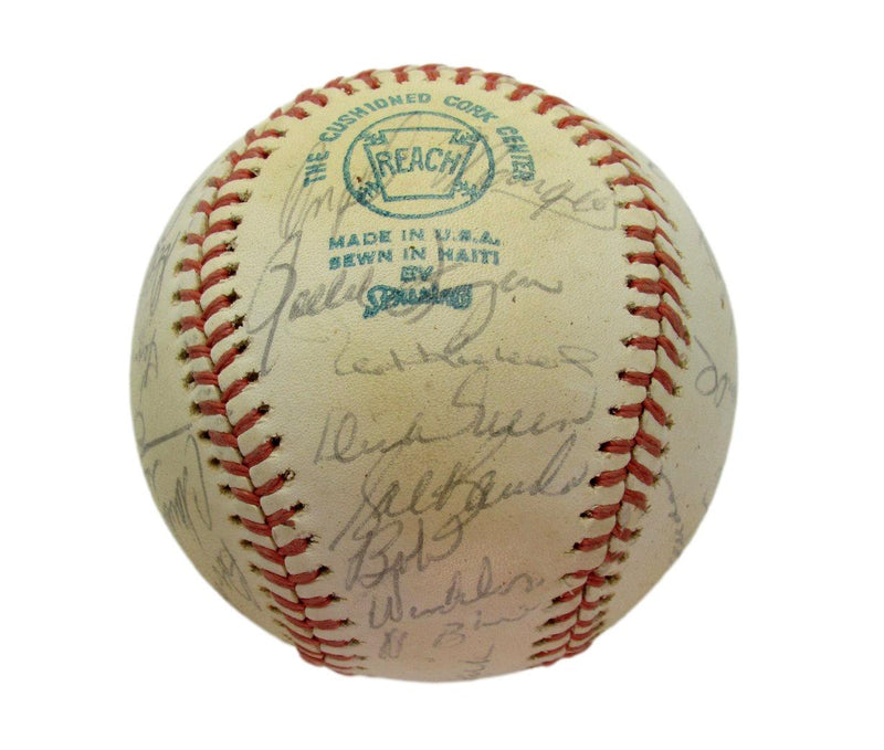 1970s Oakland A's Team Signed OAL Baseball (30)  Catfish Hunter Vida Blue 193599