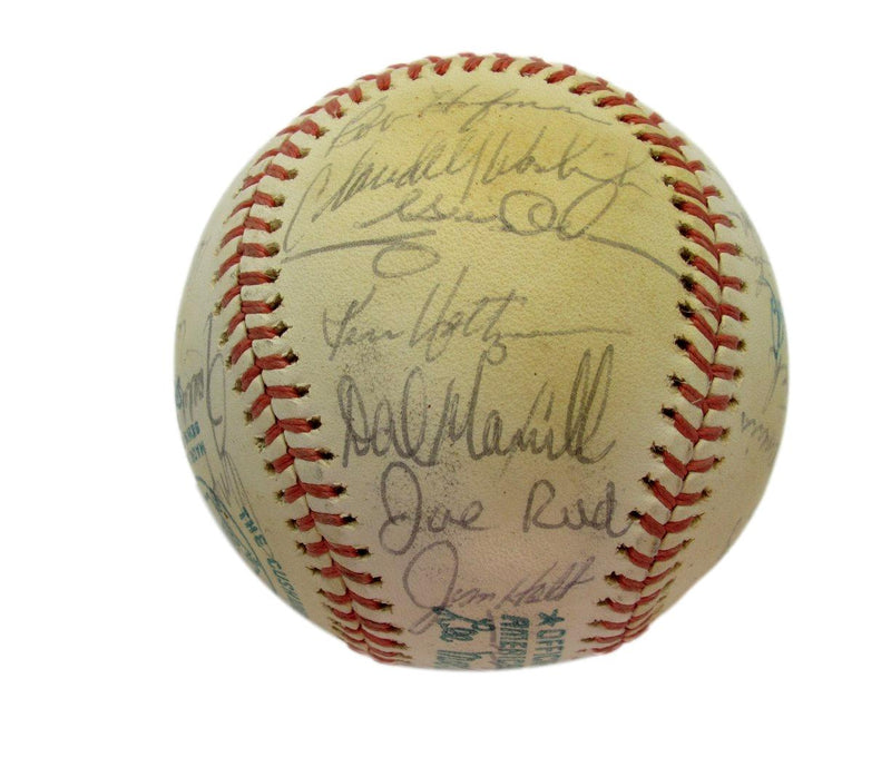 1970s Oakland A's Team Signed OAL Baseball (30)  Catfish Hunter Vida Blue 193599